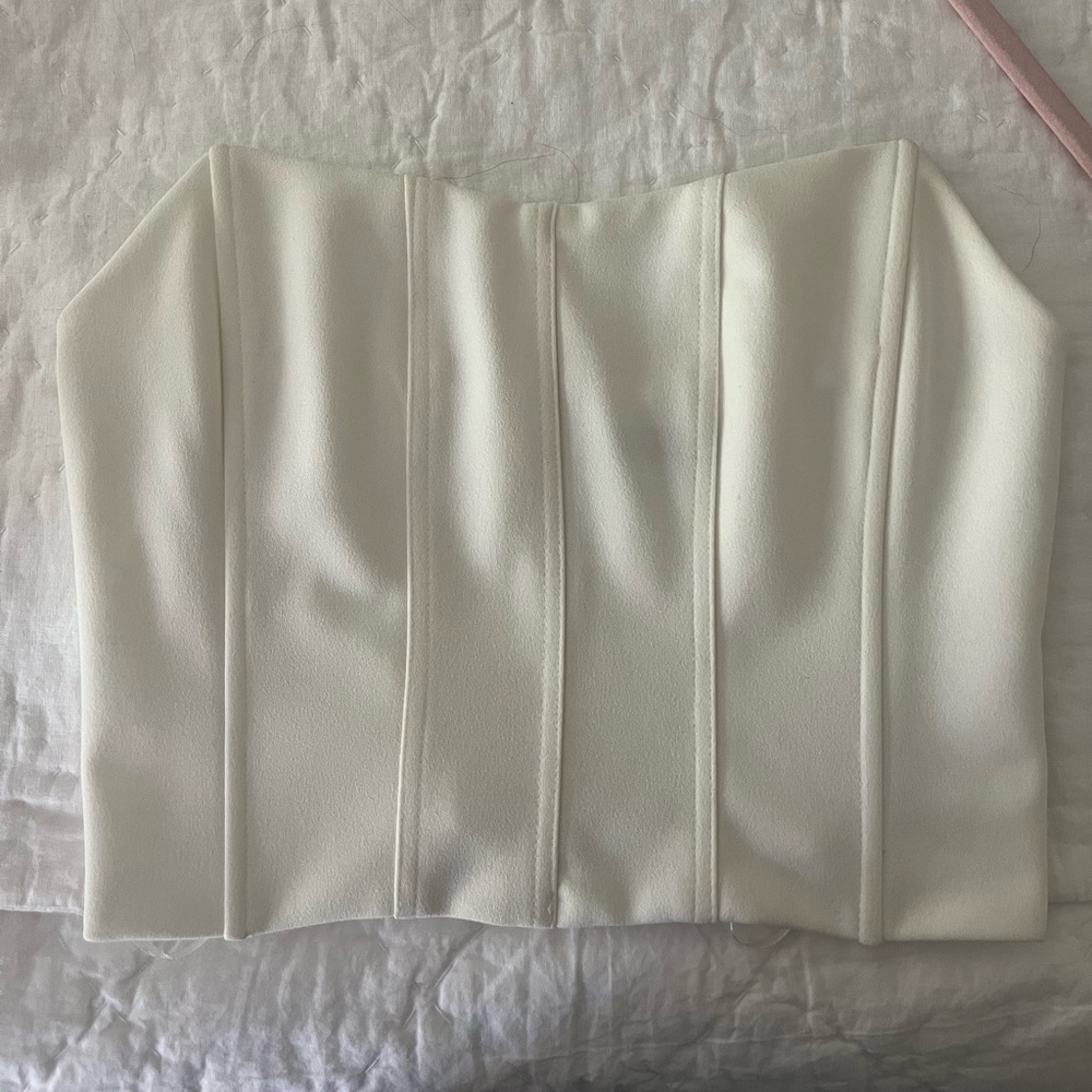 Nasty Gal cream corset top